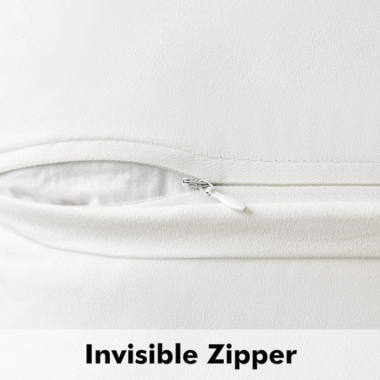 MIULEE 2er Set Plüsch Kissenbezüge Kunstpelz Dekorative Kissenhüllen Modern Sofakissen Boho Couchkissen für Wohnzimmer Sofa Schlafzimmer 40x40 Weiß