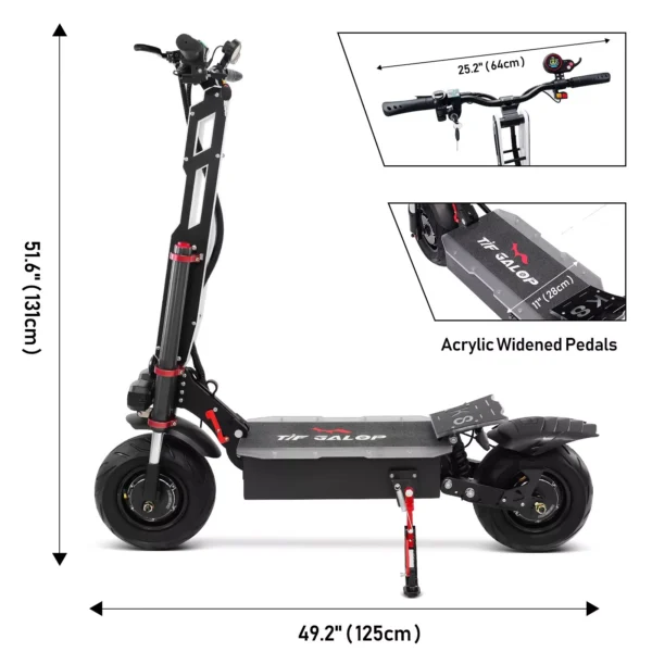 5600W Electric Scooter | 12-Inch Tires, 60V 38Ah Battery, 2280Wh Power – High-Performance E-Scooter – Bild 2