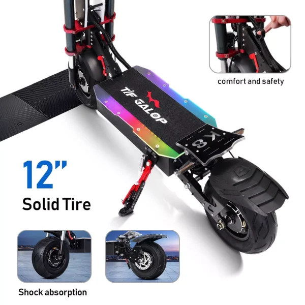 5600W Electric Scooter | 12-Inch Tires, 60V 38Ah Battery, 2280Wh Power – High-Performance E-Scooter – Bild 4