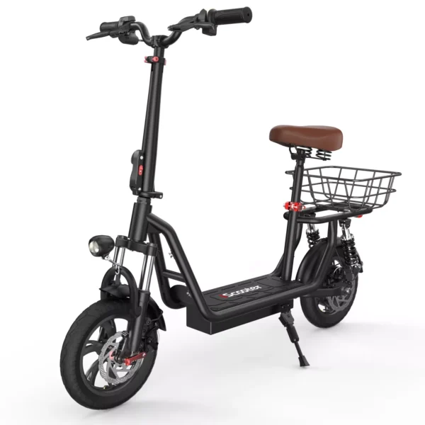 E-Scooter 12 Zoll Faltbar Offroad 500W 7.5AH Elektroroller 25km/h Vollfederung – Bild 2
