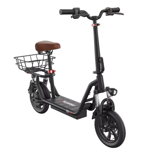 E-Scooter 12 Zoll Faltbar Offroad 500W 7.5AH Elektroroller 25km/h Vollfederung – Bild 4