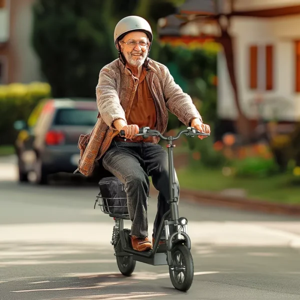 E-Scooter 12 Zoll Faltbar Offroad 500W 7.5AH Elektroroller 25km/h Vollfederung – Bild 6