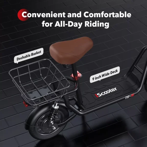 E-Scooter 12 Zoll Faltbar Offroad 500W 7.5AH Elektroroller 25km/h Vollfederung – Bild 7